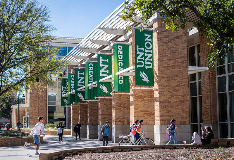 Students on a campus tour